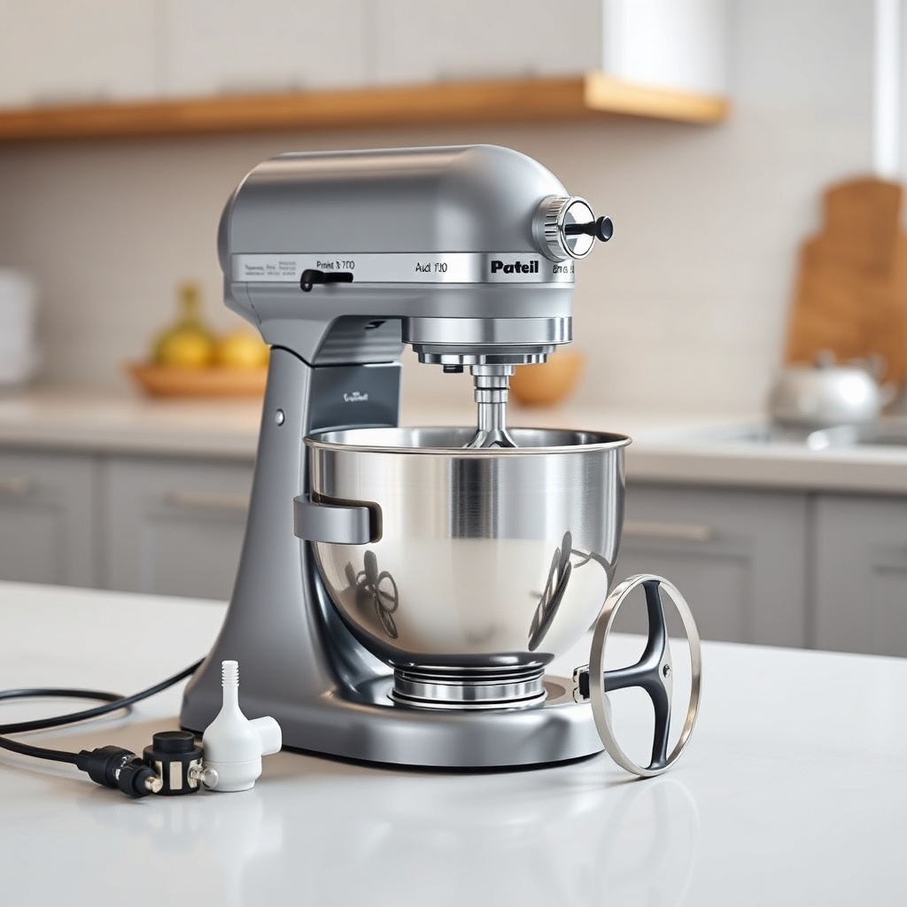 <clean photorealistic photo of an ApplianceMaster Pro Bend 700 on a kitchen counter with t