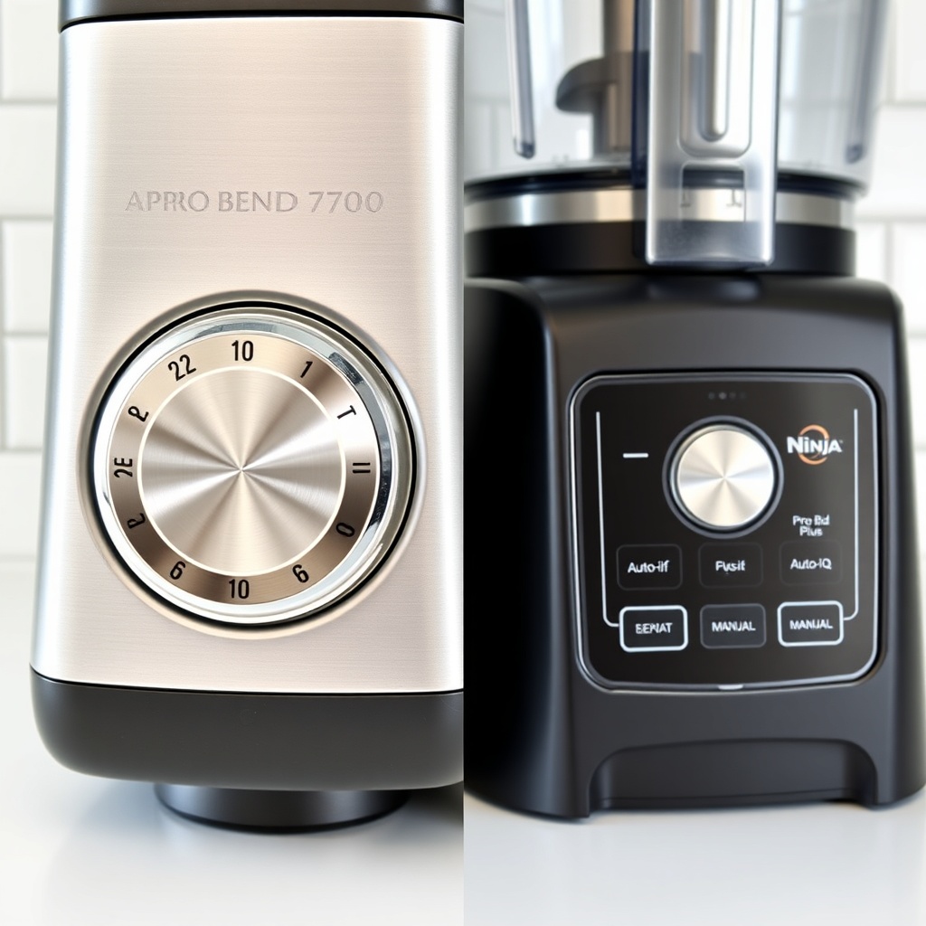 A photorealistic side-by-side close-up of the control panels of the ApplianceMaster Pro Be