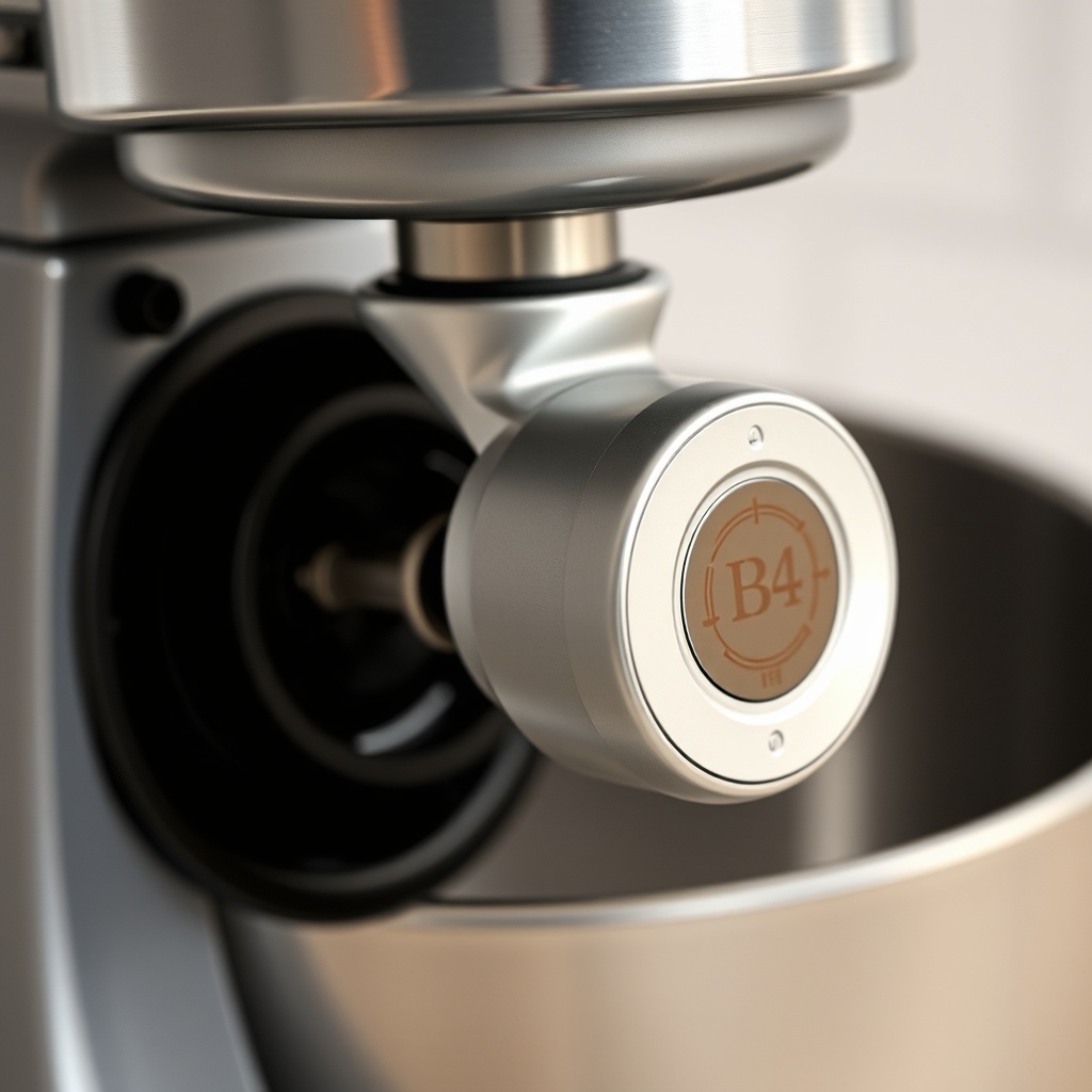photorealistic photo close-up of the KitchenAid Artisan 5 Quart speed control lever area w