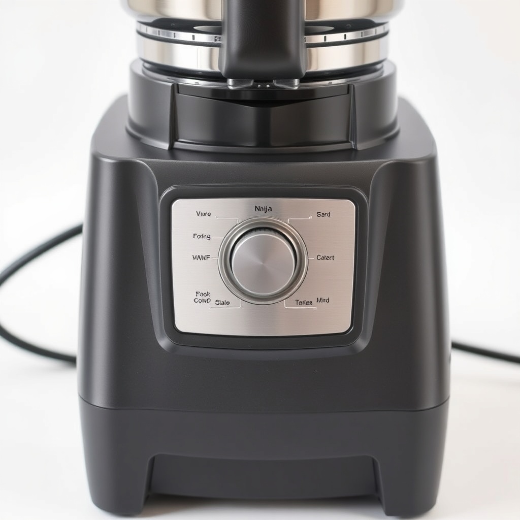 A close-up photorealistic photo of the Ninja Professional Plus BQ800's motor base with a s