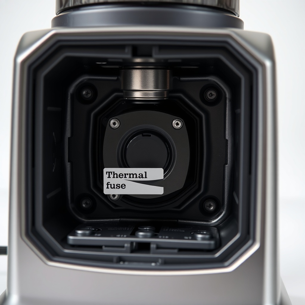Photorealistic close-up of Ninja Professional Plus BQ800 motor base open